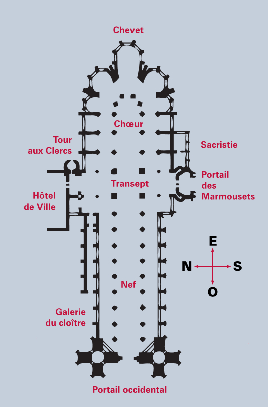 Plan de l'Abbatiale Saint-Ouen de Rouen